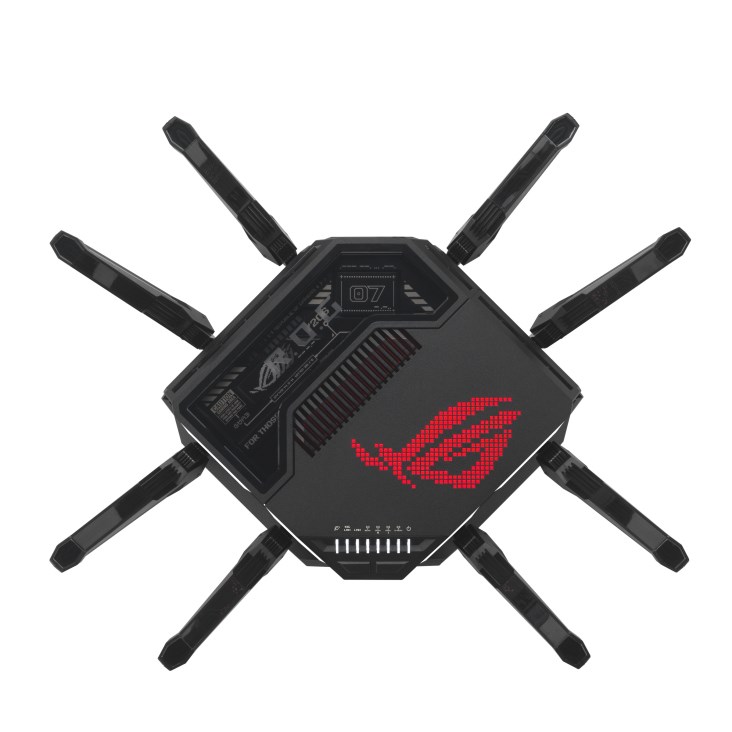 ASUS ROG Rapture GT-BE98 wireless router 10 Gigabit Ethernet Quad-band (2.4 GHz / 5 GHz-1 / 5 GHz-2 / 6 GHz) Black ASUS ROG Rapture GT-BE98 wireless router 10 Gigabit Ethernet Quad-band (2.4 GHz / 5 GHz-1 / 5 GHz-2 / 6 GHz) Black