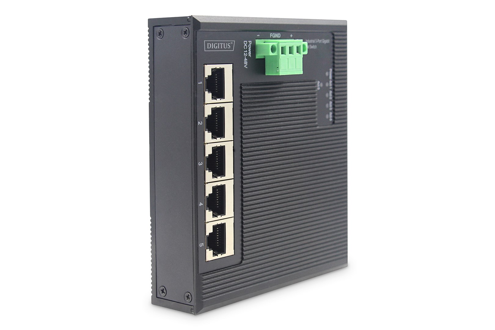 Digitus 5 Port Gigabit Ethernet Network Switch Switch, Flat, Industrial, Unmanaged Digitus 5 Port Gigabit Ethernet Network Switch Switch, Flat, Industrial, Unmanaged