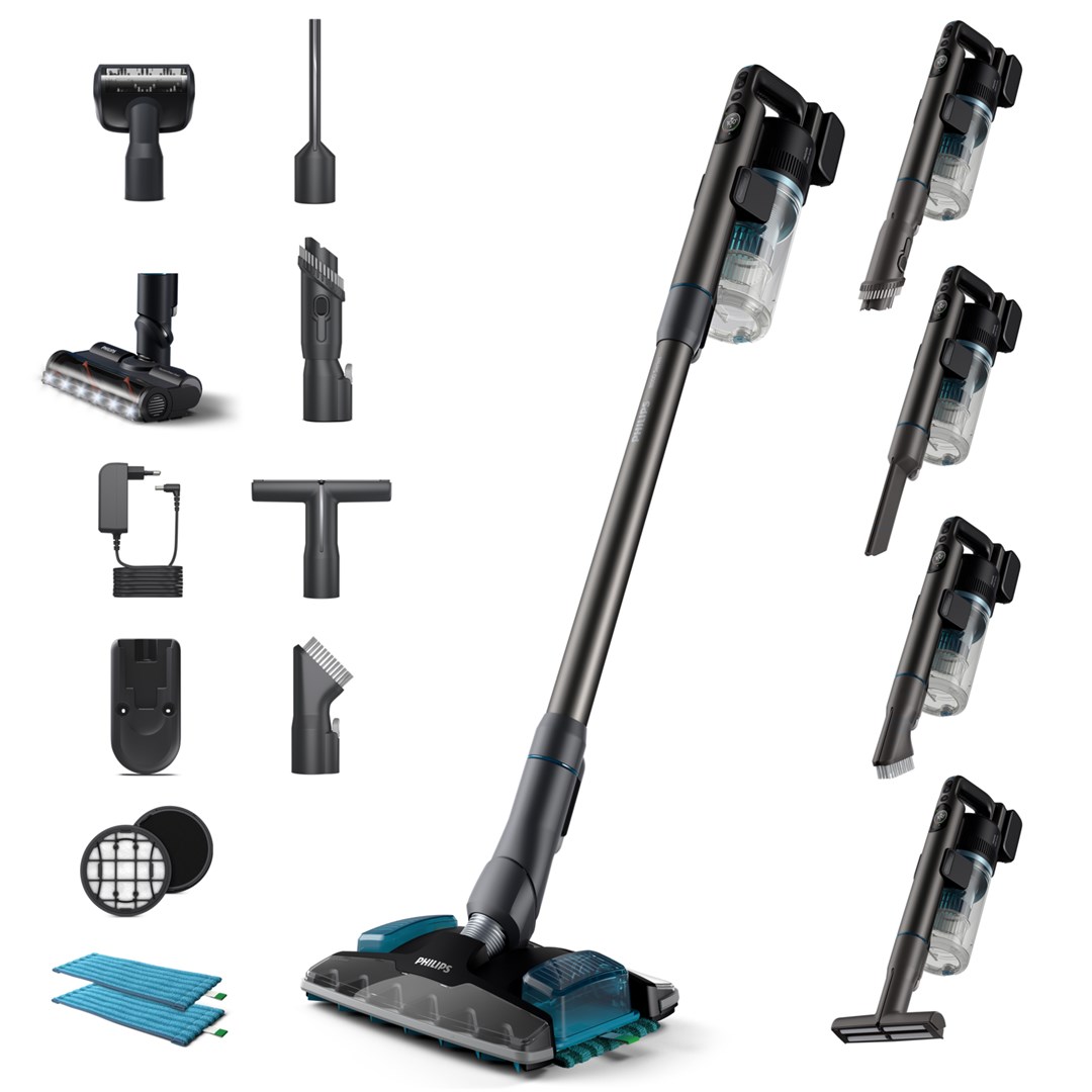 Philips 8000 series XC8057/01 stick vacuum/electric broom Battery Dry&wet Cyclonic Bagless 0.6 L Blue Philips 8000 series XC8057/01 stick vacuum/electric broom Battery Dry&wet Cyclonic Bagless 0.6 L Blue