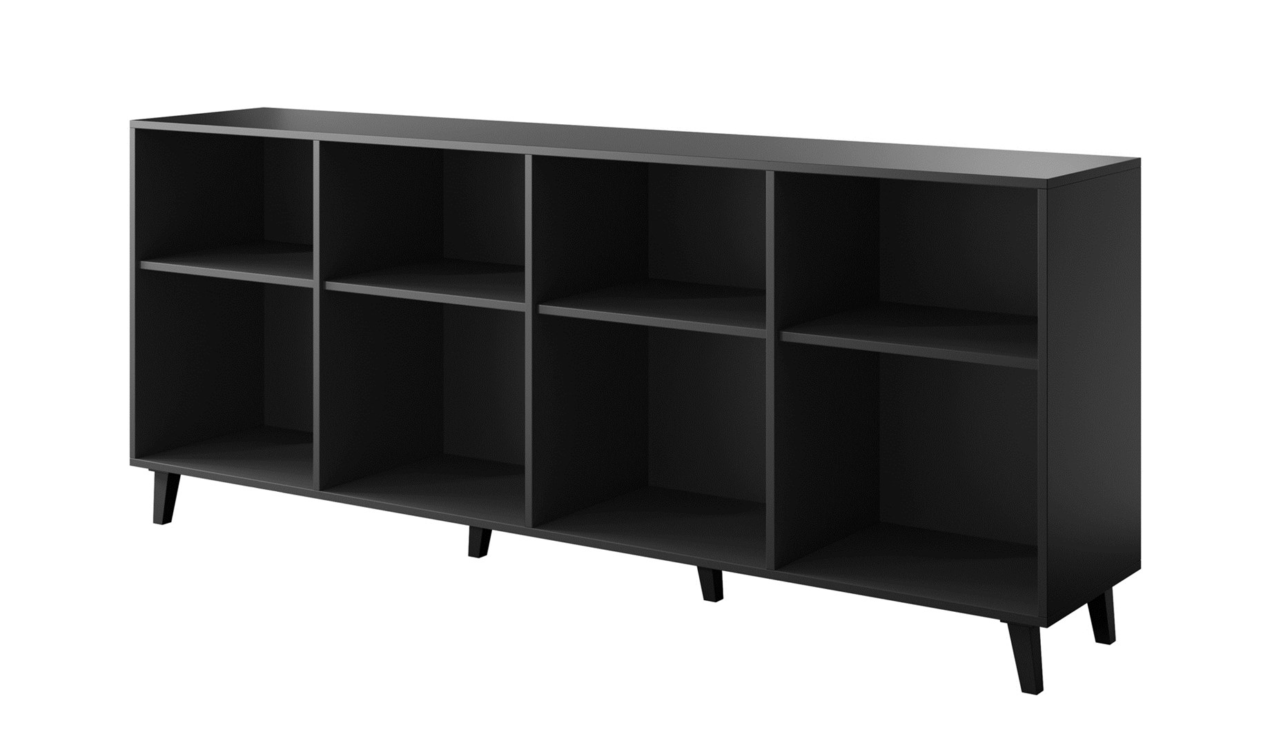 ETNA chest of drawers 200x42x82 black matt ETNA chest of drawers 200x42x82 black matt