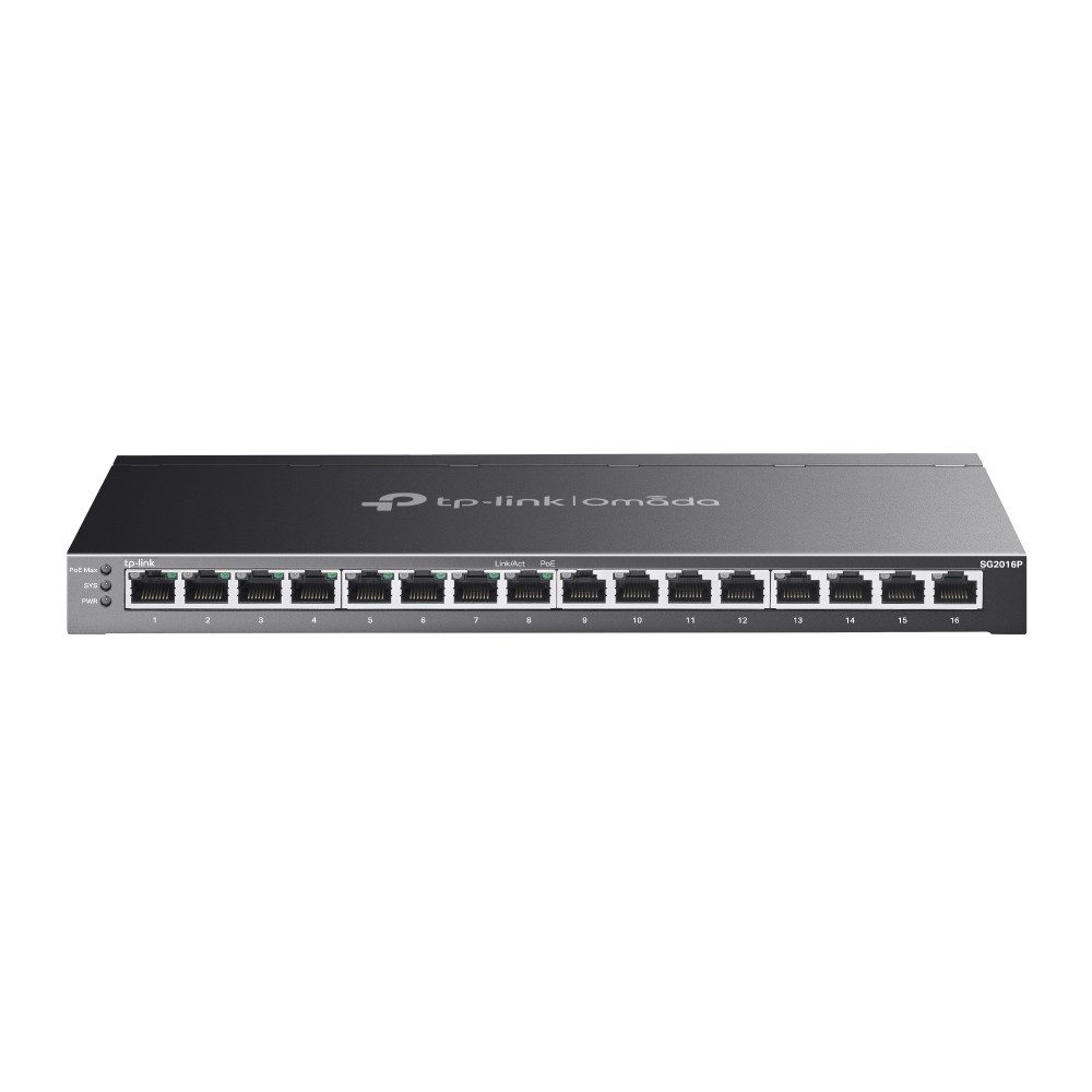 TP-Link TL-SG2016P network switch L2/L3/L4 Gigabit Ethernet (10/100/1000) Power over Ethernet (PoE) Black TP-Link TL-SG2016P network switch L2/L3/L4 Gigabit Ethernet (10/100/1000) Power over Ethernet (PoE) Black