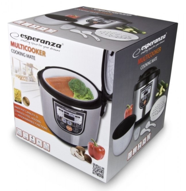 Esperanza EKG011 multi cooker 5 L 860 W Black, Stainless steel Esperanza EKG011 multi cooker 5 L 860 W Black, Stainless steel