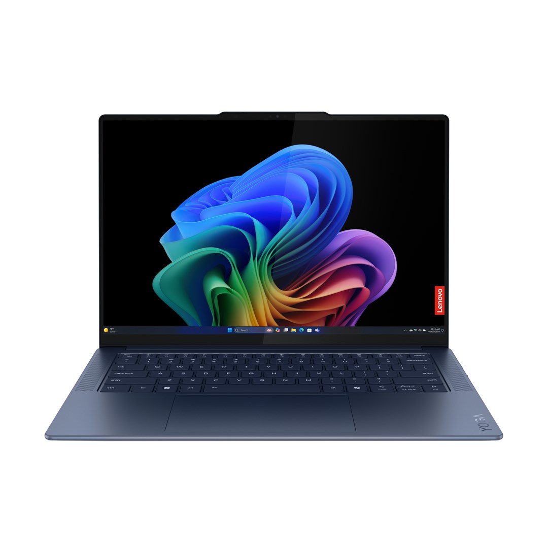 Lenovo Yoga Slim 7 14Q8X9 Copilot+ PC Qualcomm Snapdragon X1E-78-100 Laptop 36.8 cm (14.5") Touchscreen 3K 32 GB LPDDR5x-SDRAM 512 GB SSD Wi-Fi 7 (802.11be) Windows 11 Home Blue Lenovo Yoga Slim 7 14Q8X9 Copilot+ PC Qualcomm Snapdragon X1E-78-100 Laptop 36.8 cm (14.5") Touchscreen 3K 32 GB LPDDR5x-SDRAM 512 GB SSD Wi-Fi 7 (802.11be) Windows 11 Home Blue