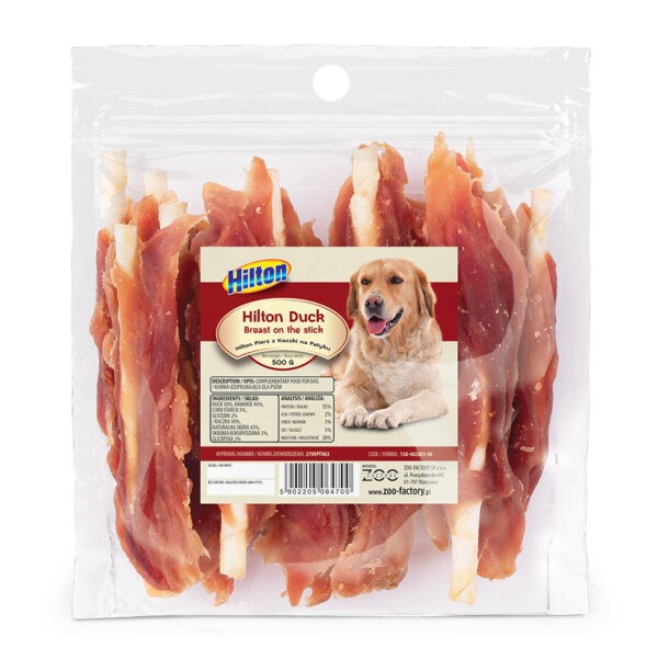 HILTON Duck Breast on the stick - dog chew - 500g HILTON Duck Breast on the stick - dog chew - 500g
