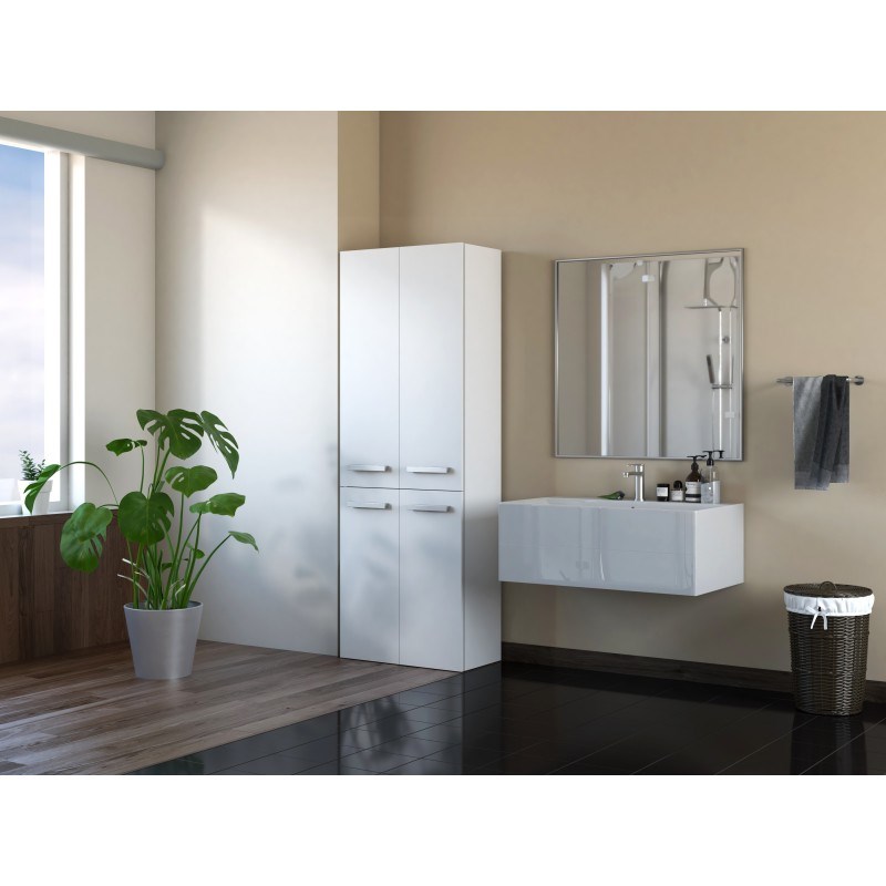 Topeshop NEL 2K DD BIEL bathroom storage cabinet White Topeshop NEL 2K DD BIEL bathroom storage cabinet White