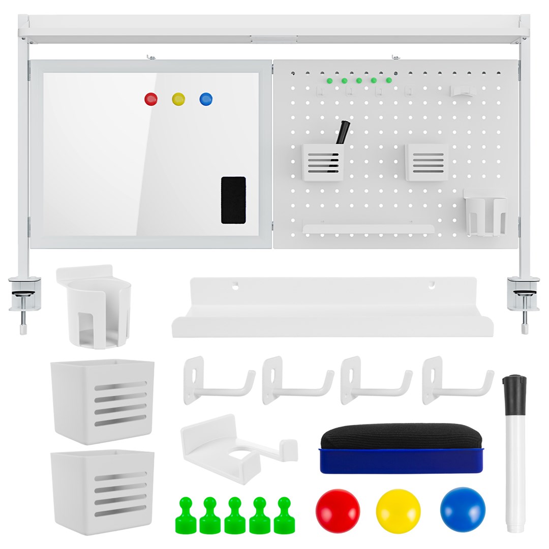 Ergo Office desk divider / organizer, max load 10kg, white board, width 1116mm, white, ER-301 W Ergo Office desk divider / organizer, max load 10kg, white board, width 1116mm, white, ER-301 W