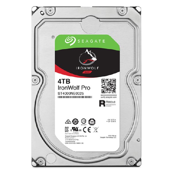 Seagate IronWolf Pro ST4000NT001 internal hard drive 4 TB 7200 RPM 256 MB 3.5" Seagate IronWolf Pro ST4000NT001 internal hard drive 4 TB 7200 RPM 256 MB 3.5"