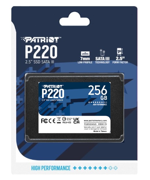Patriot Memory P220 256GB 2.5" Serial ATA III Patriot Memory P220 256GB 2.5" Serial ATA III