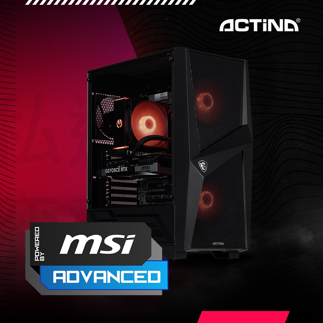 Actina 5901443421658 PC AMD Ryzen™ 5 8400F 32 GB DDR5-SDRAM 1 TB SSD NVIDIA GeForce RTX 5060 Midi Tower Black Actina 5901443421658 PC AMD Ryzen™ 5 8400F 32 GB DDR5-SDRAM 1 TB SSD NVIDIA GeForce RTX 5060 Midi Tower Black