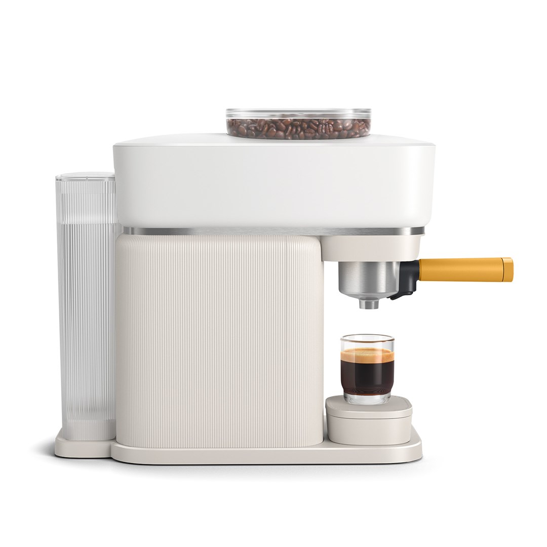 Philips Baristina Espresso Machine - Real espresso, made simple. Milky White with Mango Yellow Portafilter (BAR300/03) Philips Baristina Espresso Machine - Real espresso, made simple. Milky White with Mango Yellow Portafilter (BAR300/03)