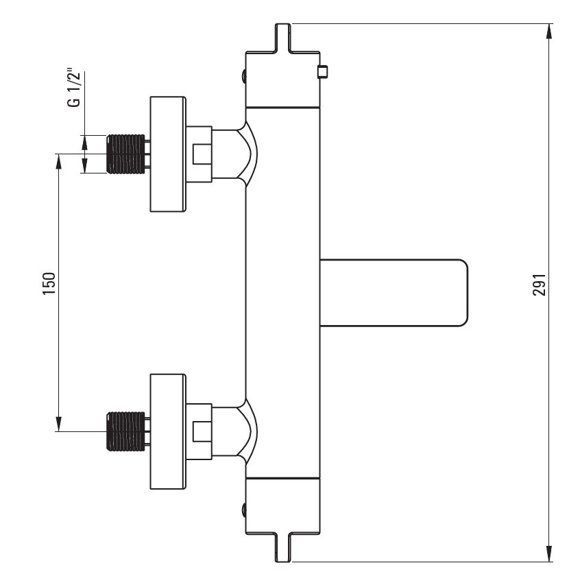 Thermostatic bathtub mixer Thermostatic bathtub mixer