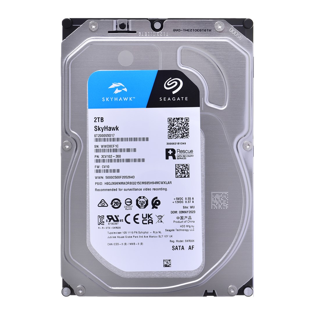 Seagate SkyHawk internal hard drive 2 TB 256 MB 3.5" Serial ATA III (ST2000VX017) Seagate SkyHawk internal hard drive 2 TB 256 MB 3.5" Serial ATA III (ST2000VX017)