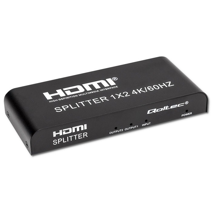 Qoltec 51797 Active HDMI Splitter 2 x HDMI 4K x 2K | 6Gb/s | 60Hz Qoltec 51797 Active HDMI Splitter 2 x HDMI 4K x 2K | 6Gb/s | 60Hz