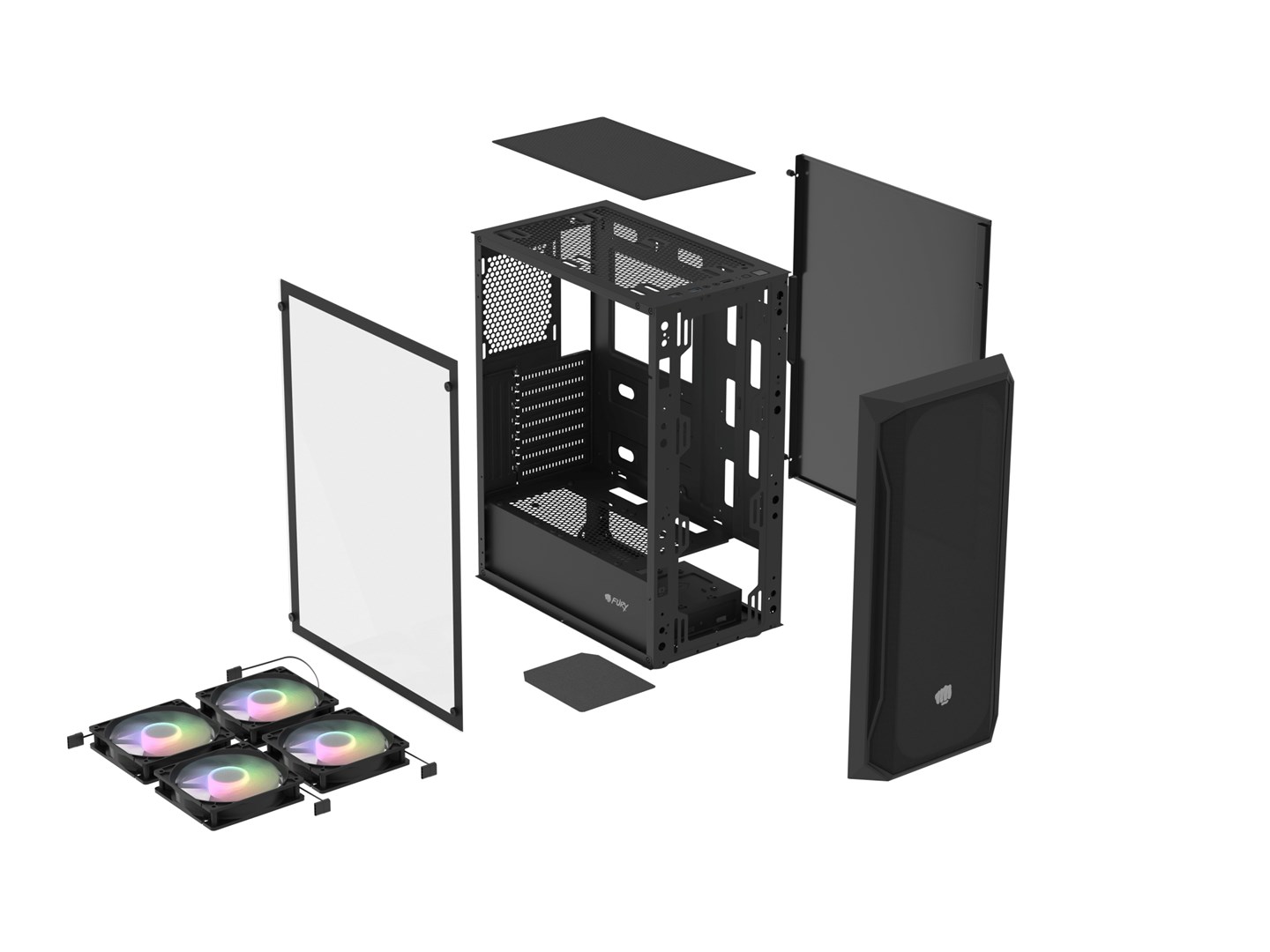 FURY Shobo SH4F RGB Midi Tower Black FURY Shobo SH4F RGB Midi Tower Black