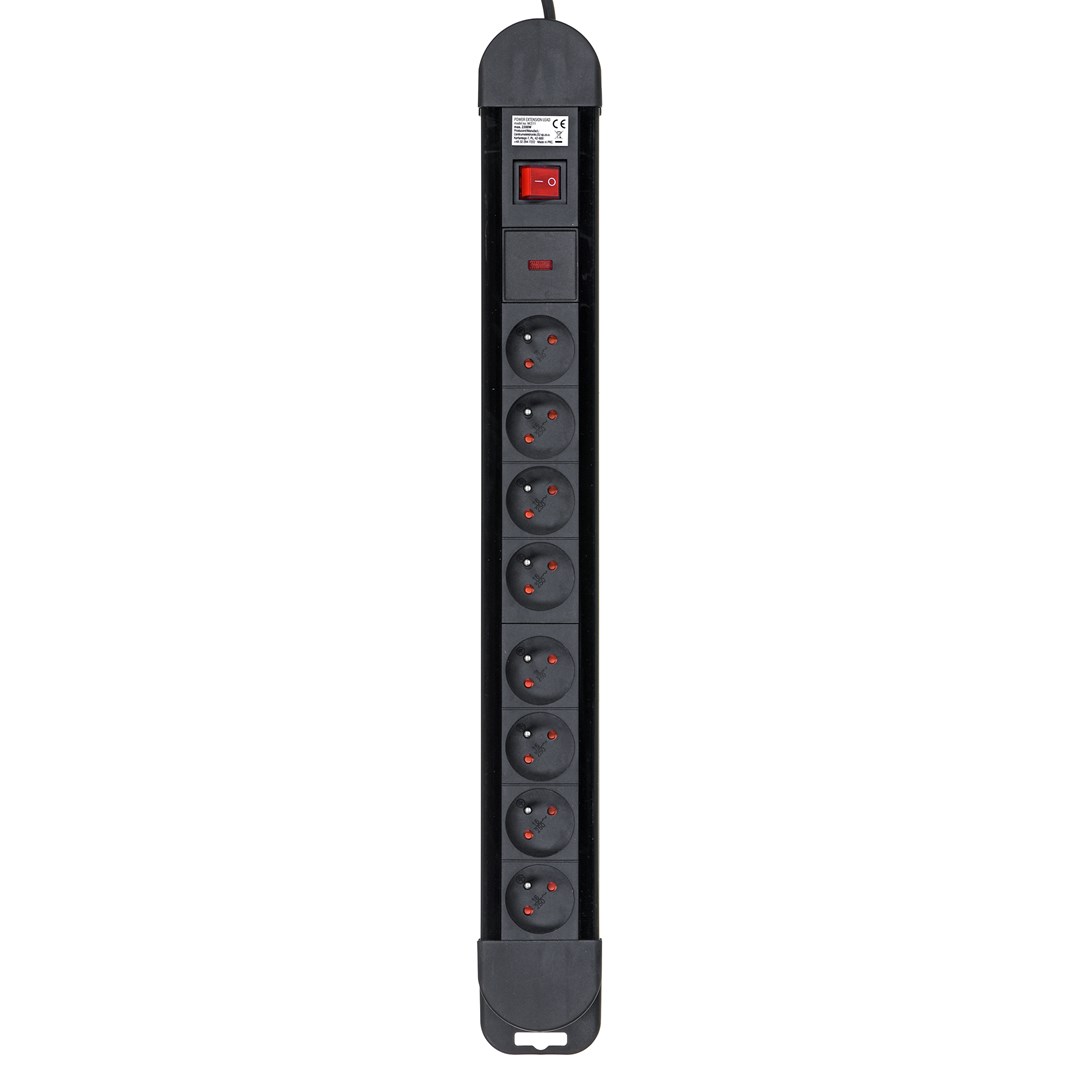 Maclean MCE11 power extension 1.5 m 8 AC outlet(s) Indoor Black Maclean MCE11 power extension 1.5 m 8 AC outlet(s) Indoor Black