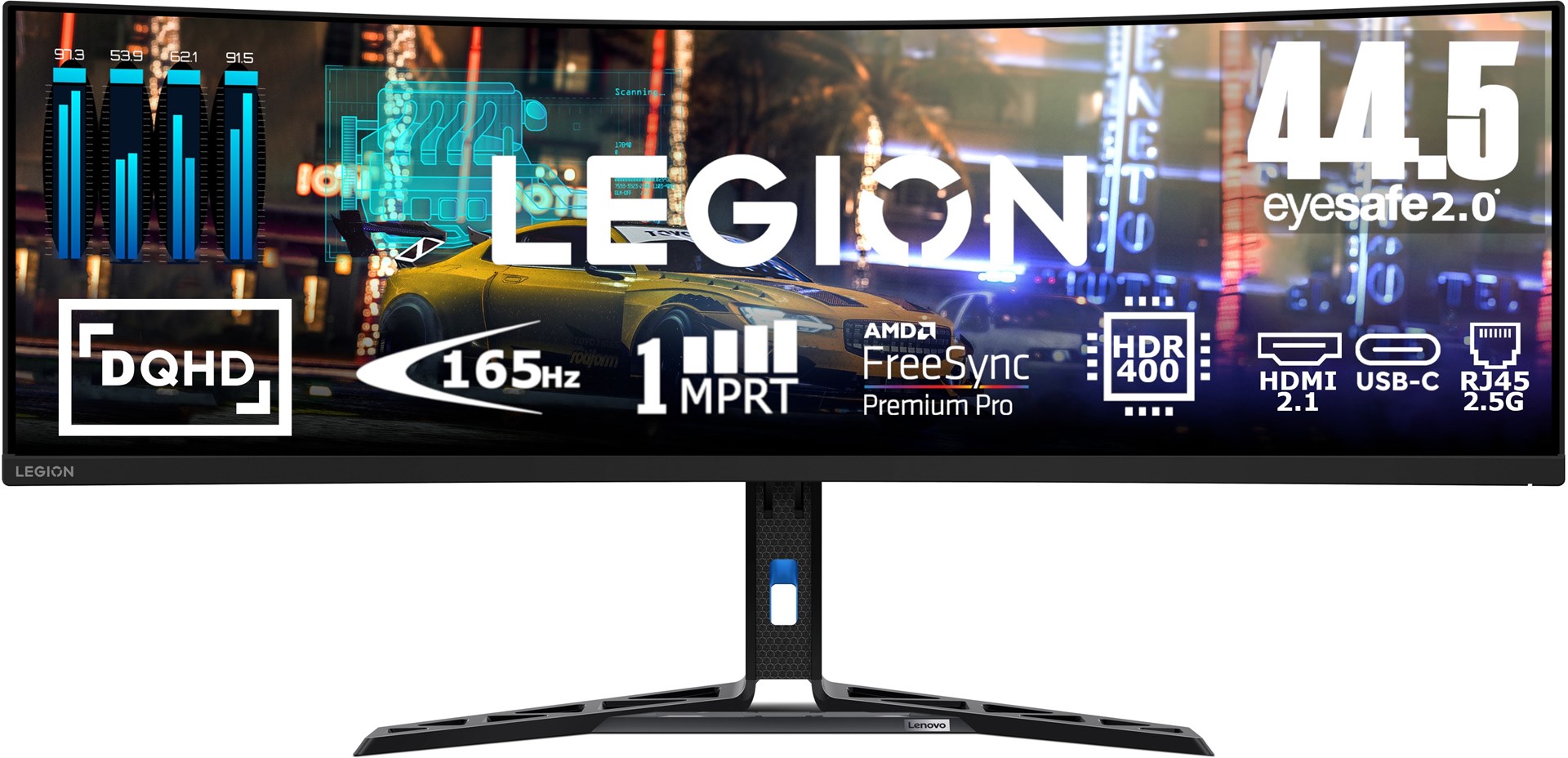 Lenovo Legion R45w-30 computer monitor 113 cm (44.5") 5120 x 1440 pixels DQHD LED Black Lenovo Legion R45w-30 computer monitor 113 cm (44.5") 5120 x 1440 pixels DQHD LED Black