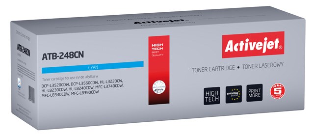 Activejet ATB-248CN Toner (Replacement for Brother TN248C; Supreme; 1000 pages; cyan) Activejet ATB-248CN Toner (Replacement for Brother TN248C; Supreme; 1000 pages; cyan)