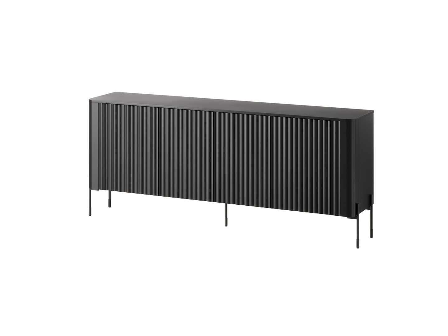 Cama VERA chest of drawers 190x40x80 black matt Cama VERA chest of drawers 190x40x80 black matt