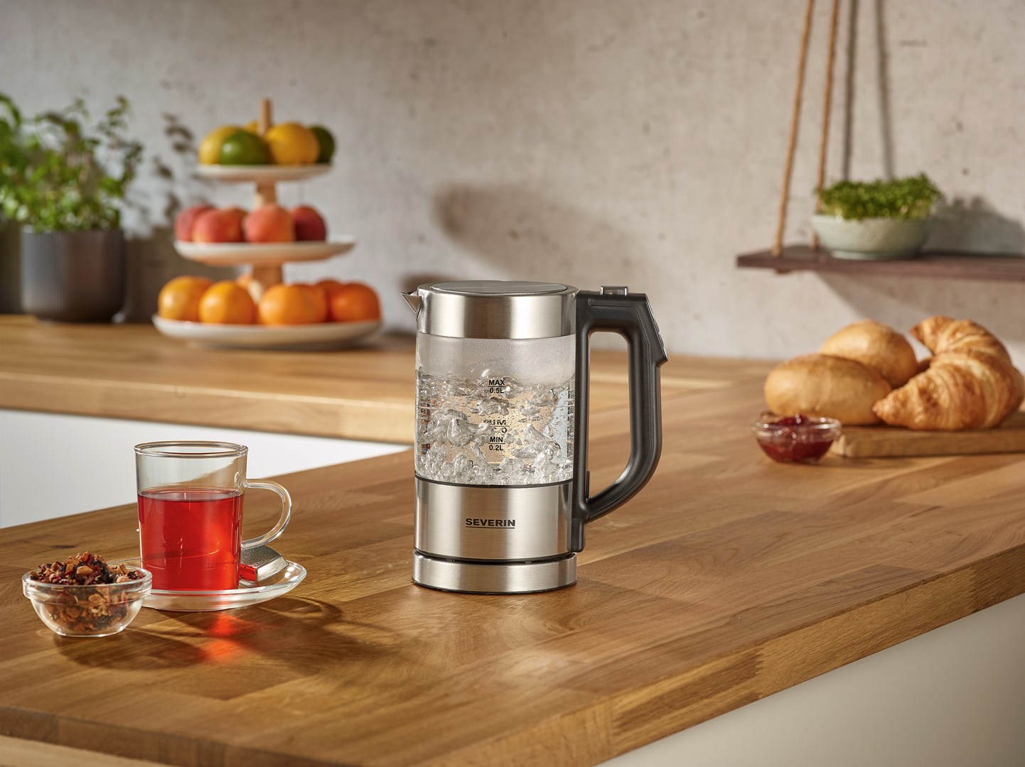 Severin WK 3458 electric kettle 0.5 L 1100 W Black, Transparent Severin WK 3458 electric kettle 0.5 L 1100 W Black, Transparent