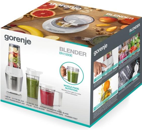 Gorenje BN1000E 0.75 L Tabletop blender 1000 W White Gorenje BN1000E 0.75 L Tabletop blender 1000 W White