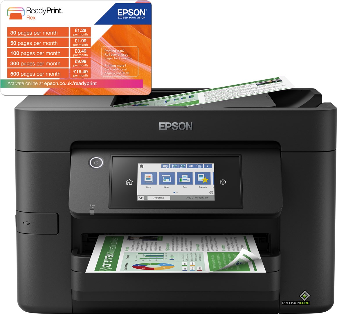Epson WorkForce Pro WF-4820DWF Inkjet A4 4800 x 2400 DPI 25 ppm Wi-Fi Epson WorkForce Pro WF-4820DWF Inkjet A4 4800 x 2400 DPI 25 ppm Wi-Fi