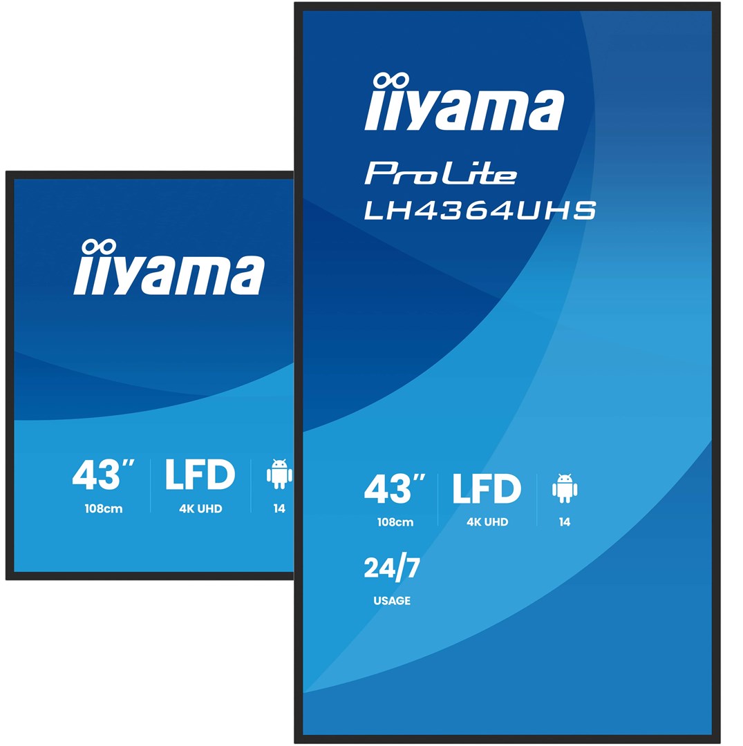 iiyama 43" 4K UHD Most powerful professional digital signage display with advanced control and connectivity options iiyama 43" 4K UHD Most powerful professional digital signage display with advanced control and connectivity options