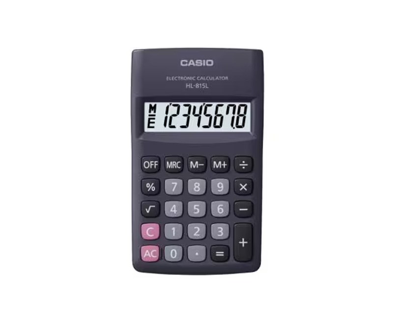 CASIO HL-815L-BK BOX pocket calculator, 8-digit, 69.5x118mm, black CASIO HL-815L-BK BOX pocket calculator, 8-digit, 69.5x118mm, black