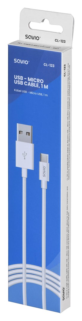 Savio USB – micro USB cable CL-123 Savio USB – micro USB cable CL-123