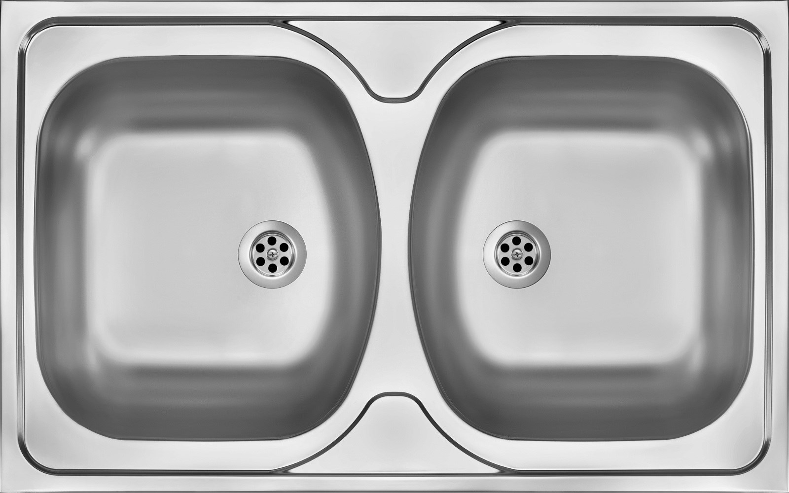 2-bowl steel sink - overlay 2-bowl steel sink - overlay