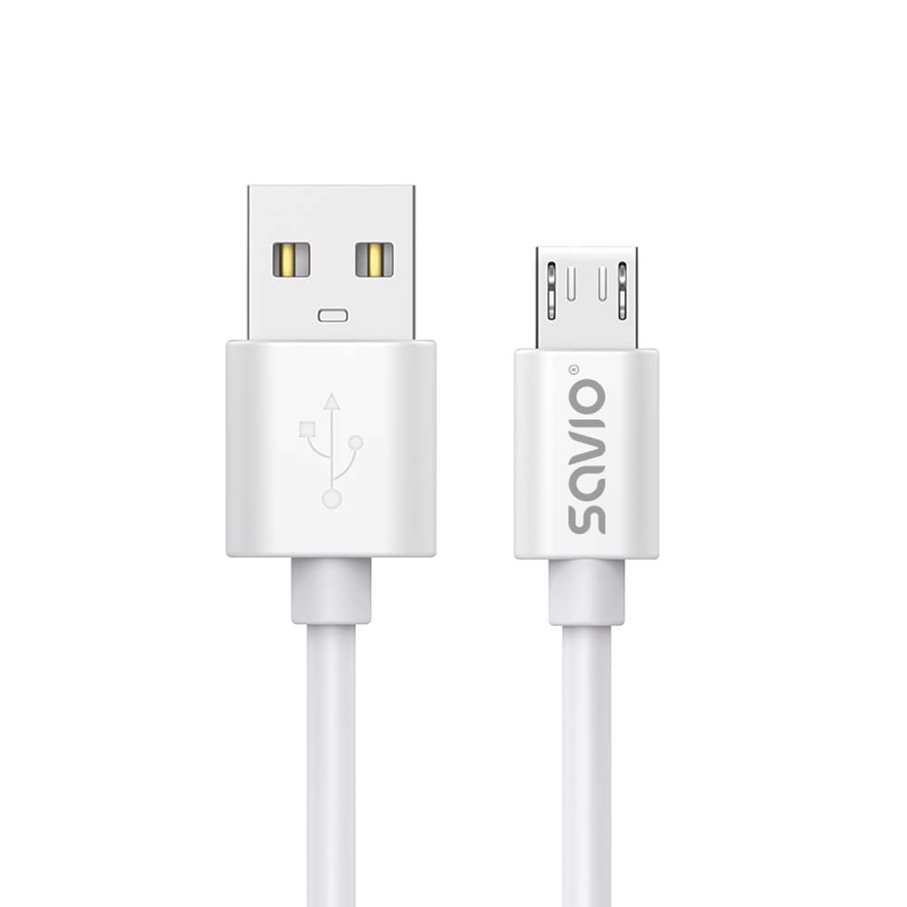 USB cable 3 m USB 2.0, USB A - Micro USB White SAVIO CL-167 USB cable 3 m USB 2.0, USB A - Micro USB White SAVIO CL-167