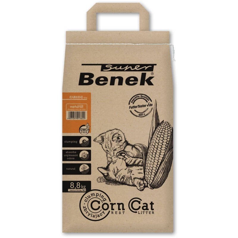 Certech Super Benek Corn Cat - Corn Cat Litter Clumping 14 l Certech Super Benek Corn Cat - Corn Cat Litter Clumping 14 l