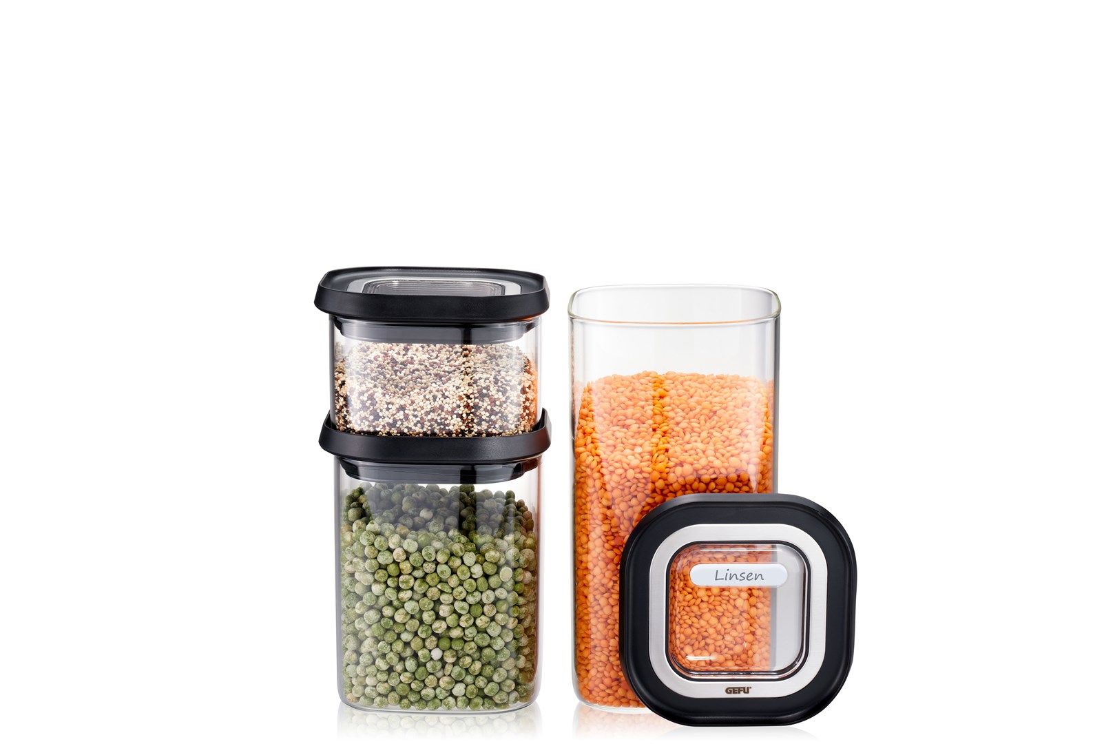 Set of 3 glass containers Gefu Pantry G -12807 Set of 3 glass containers Gefu Pantry G -12807