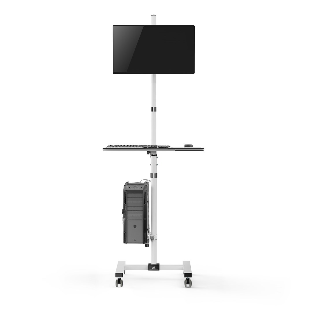 Maclean professional laptop stand cart, mobile computer workstation on wheels, max 17"-32", max 20kg, MC-793 Maclean professional laptop stand cart, mobile computer workstation on wheels, max 17"-32", max 20kg, MC-793