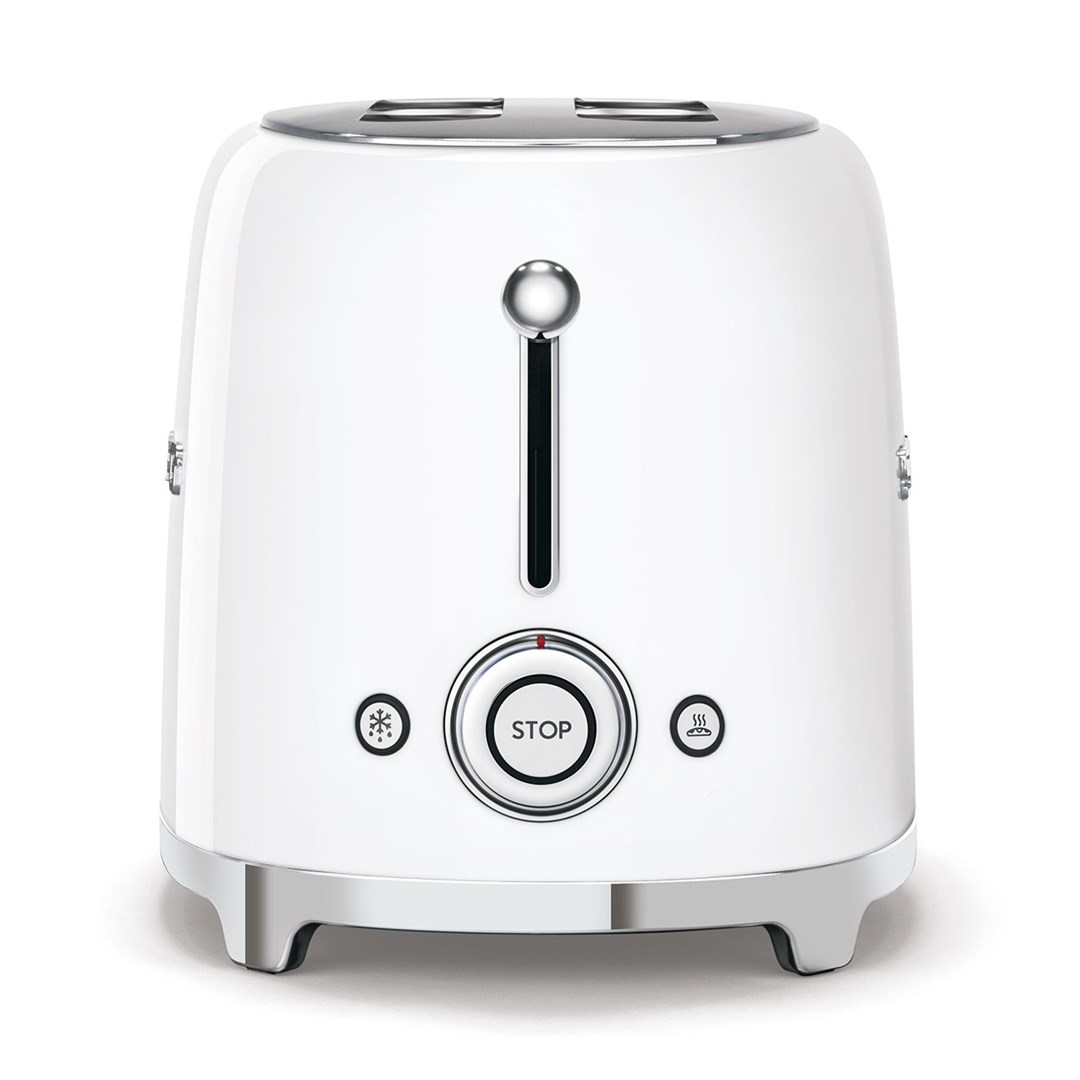 SMEG Toaster 2-slice 4-slot 50'Style White TSF02WHEU SMEG Toaster 2-slice 4-slot 50'Style White TSF02WHEU