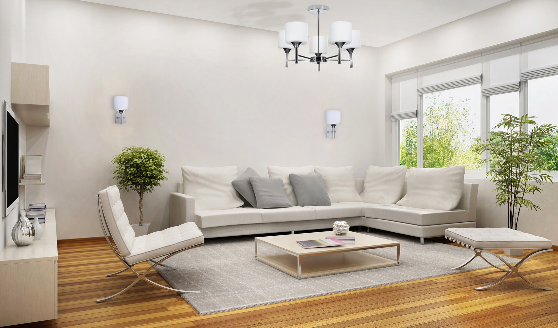 Activejet Classic chandelier pendant ceiling lamp MIRA chrome triple 3xE27 for living room Activejet Classic chandelier pendant ceiling lamp MIRA chrome triple 3xE27 for living room