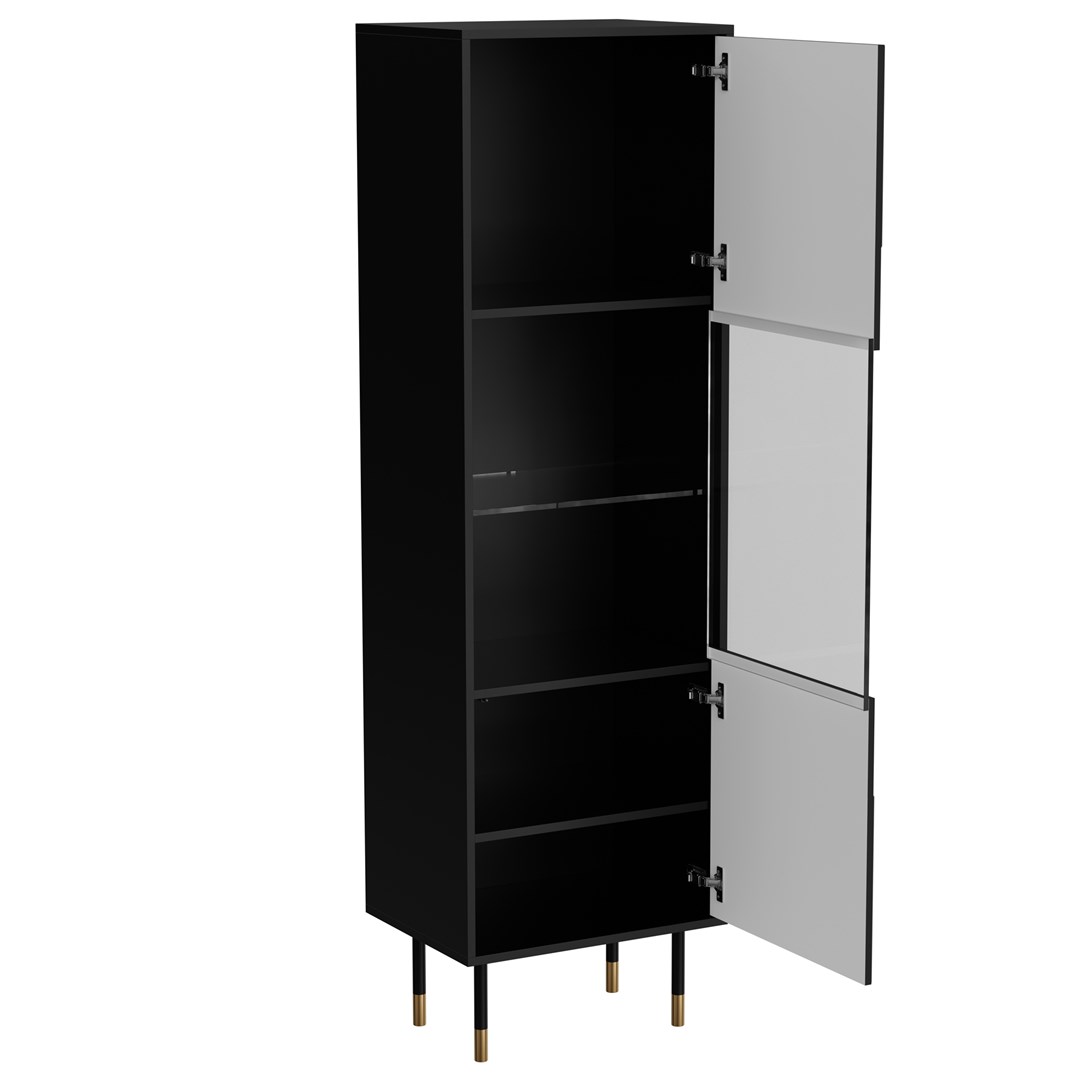 Cama MOUNTAIN display cabinet 54x40x180 black + gold Cama MOUNTAIN display cabinet 54x40x180 black + gold