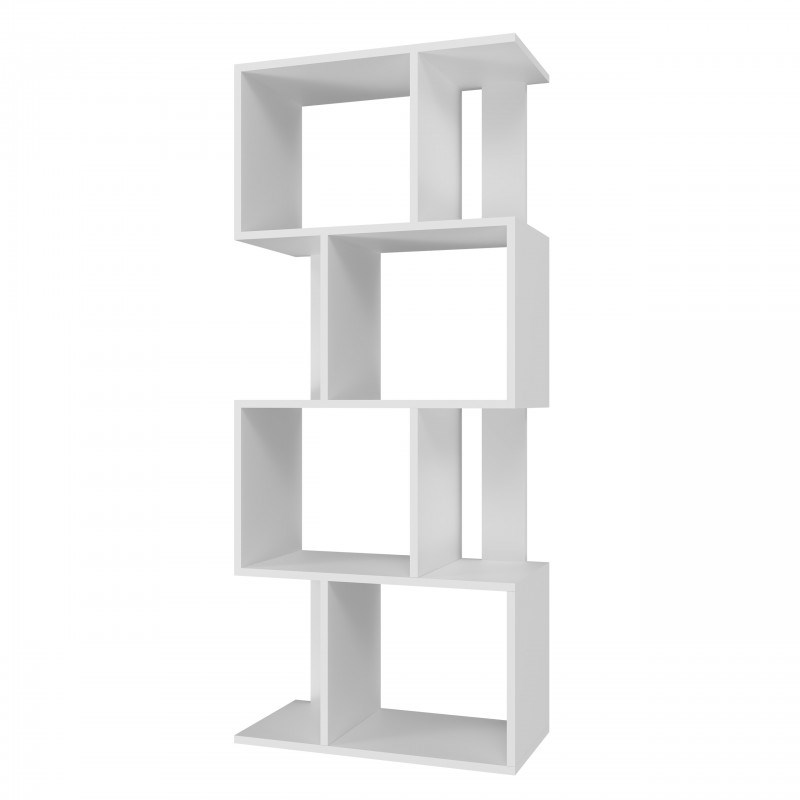 Bookcase FIESTA 4P 59.5x30x140 cm, white Bookcase FIESTA 4P 59.5x30x140 cm, white