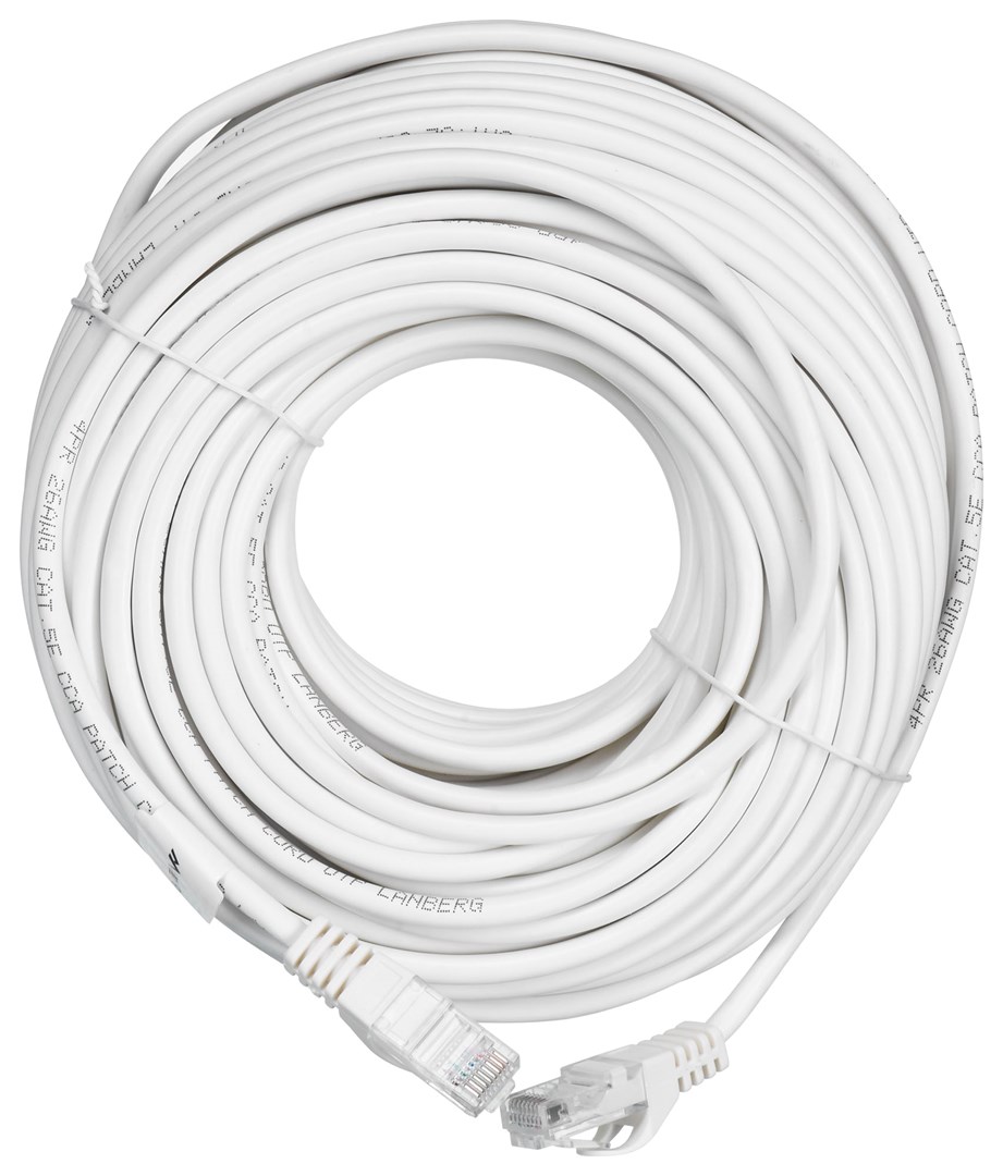 LANBERG PATCHCORD UTP CAT.5E 30M WHITE LANBERG PATCHCORD UTP CAT.5E 30M WHITE