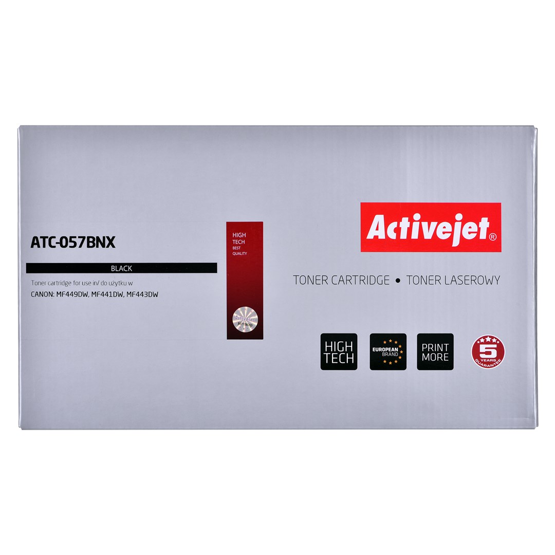 Activejet ATC-057BNX Toner (replacement for Canon CRG-057HBK; CRG-057H; Supreme; 10000 pages; black) WITH CHIP Activejet ATC-057BNX Toner (replacement for Canon CRG-057HBK; CRG-057H; Supreme; 10000 pages; black) WITH CHIP