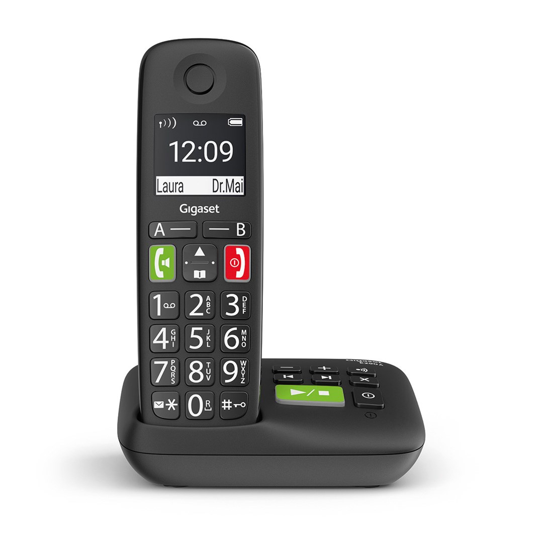 Gigaset E290A Analog/DECT telephone Caller ID Black Gigaset E290A Analog/DECT telephone Caller ID Black