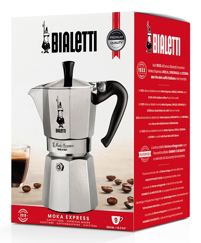 Bialetti Moka Express Moka pot 0.55 L Black, Silver Bialetti Moka Express Moka pot 0.55 L Black, Silver