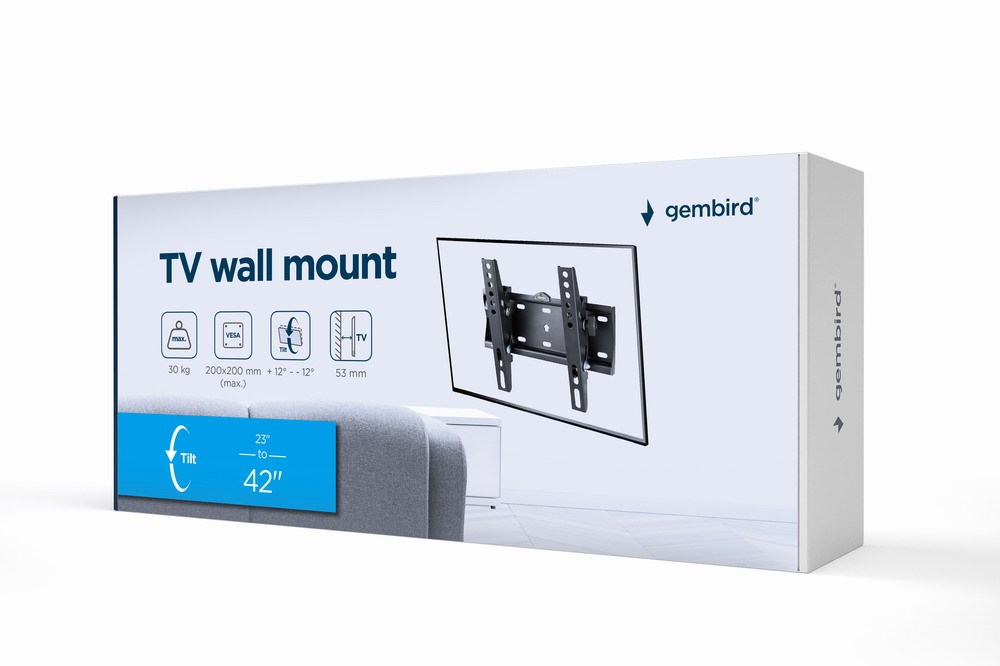 Gembird WM-42T-02 TV mount/stand 106.7 cm (42") Black Gembird WM-42T-02 TV mount/stand 106.7 cm (42") Black