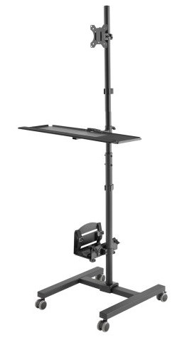 Maclean professional stand, mobile computer station on wheels, max 17"-32", max 20kg, MC-793 Maclean professional stand, mobile computer station on wheels, max 17"-32", max 20kg, MC-793