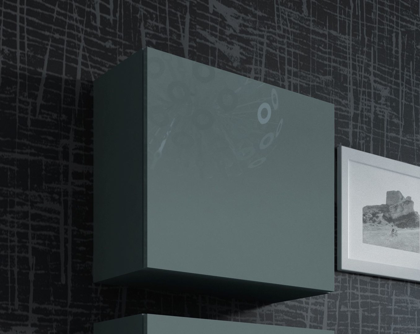 Cama Square cabinet VIGO 50/50/30 grey/grey gloss Cama Square cabinet VIGO 50/50/30 grey/grey gloss