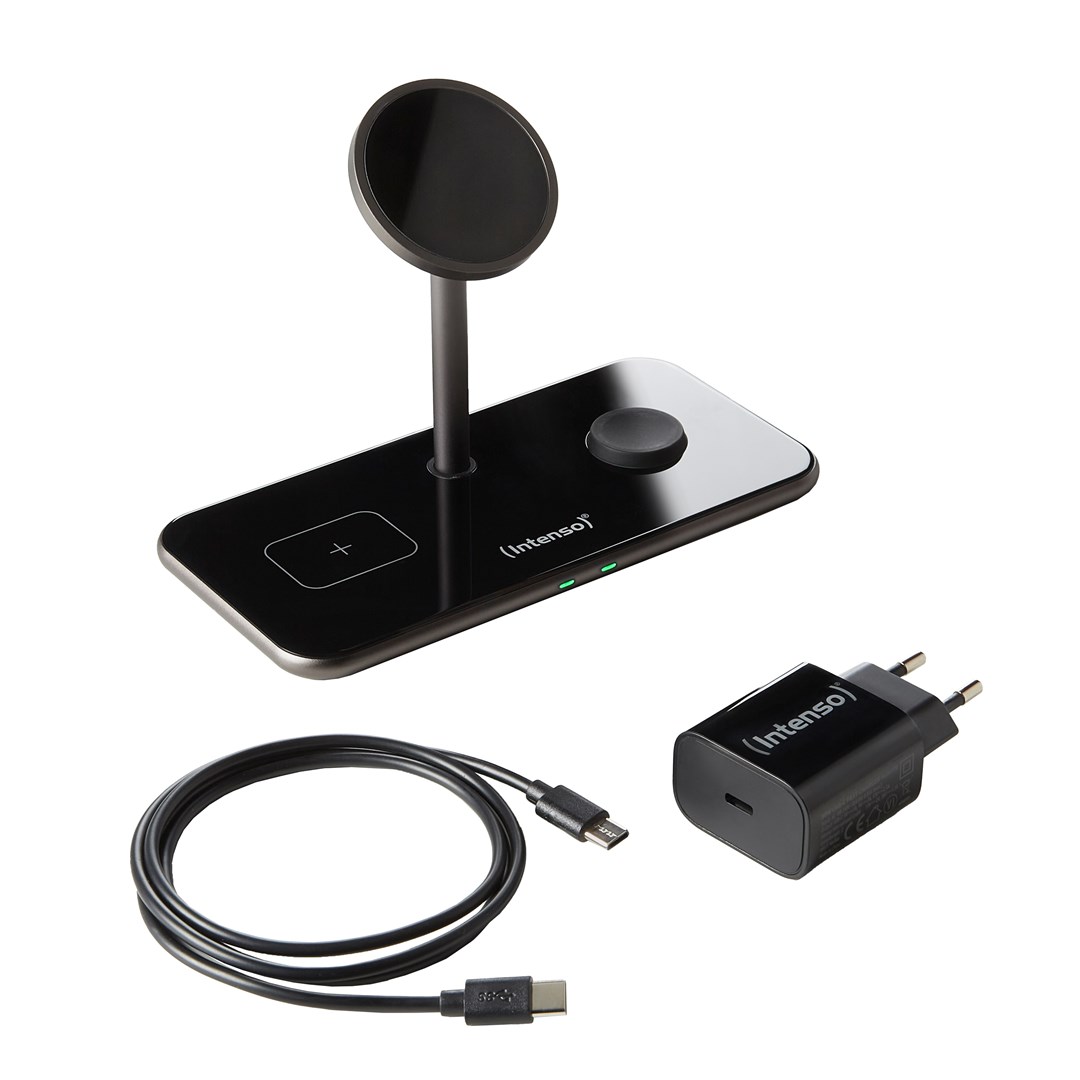 Intenso MB13 Headphones, Smartphone, Smartwatch Black USB Wireless charging Fast charging Indoor Intenso MB13 Headphones, Smartphone, Smartwatch Black USB Wireless charging Fast charging Indoor