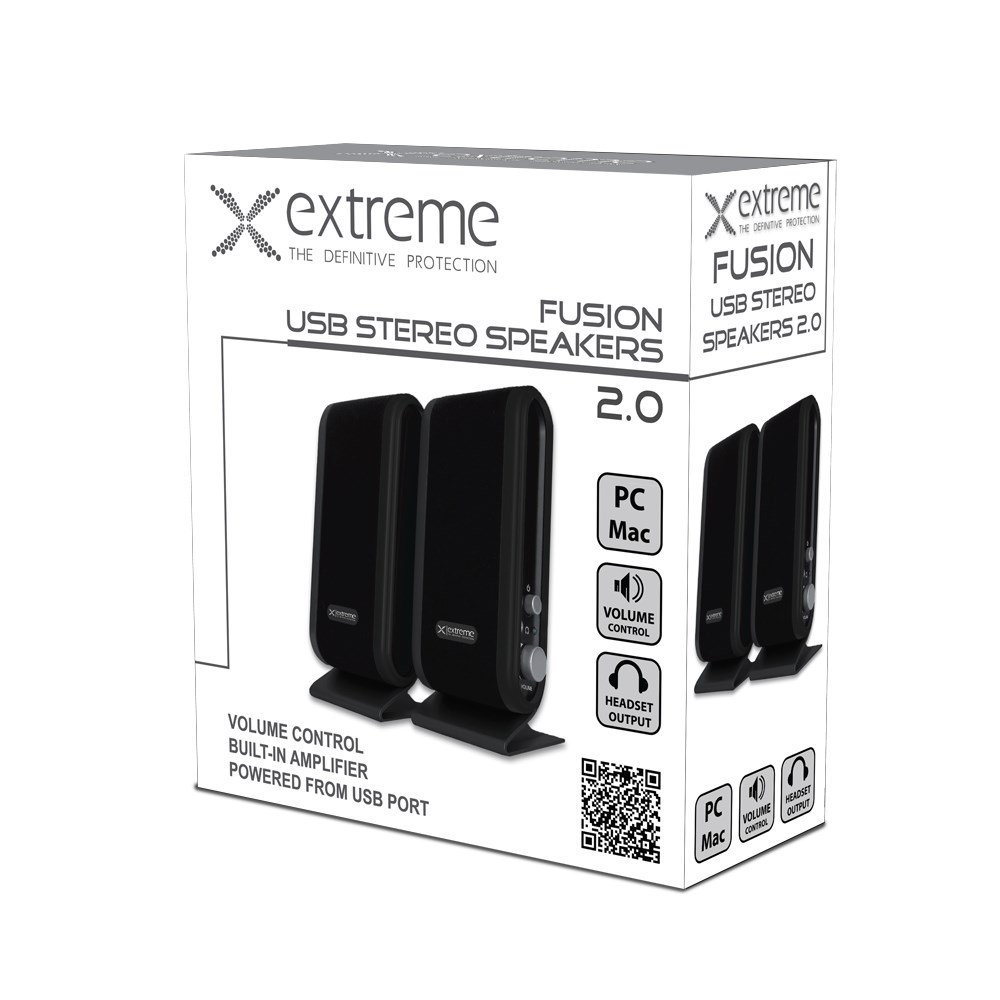 Extreme XP102 Speakers 2.0 channels 4 W Black Extreme XP102 Speakers 2.0 channels 4 W Black