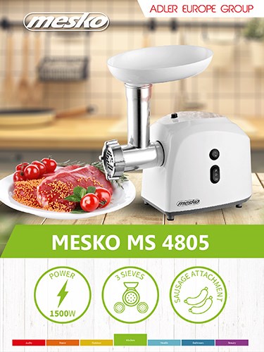 Mesko Home MS 4805 mincer 600 W White Mesko Home MS 4805 mincer 600 W White