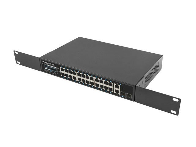 Lanberg Switch 24X 100MB DSP+/2X Combo Rack 19" 360W V2 Lanberg Switch 24X 100MB DSP+/2X Combo Rack 19" 360W V2
