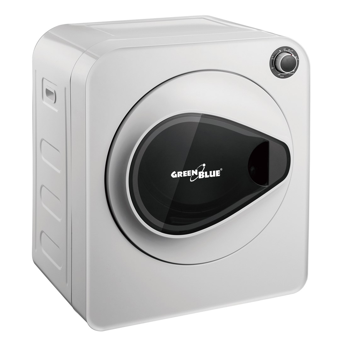 GreenBlue GB405 Tumble Dryer Electric Clothes 830W 3kg Mini Travel Vented Freestanding Wall Mount 5 Drying Programs GreenBlue GB405 Tumble Dryer Electric Clothes 830W 3kg Mini Travel Vented Freestanding Wall Mount 5 Drying Programs