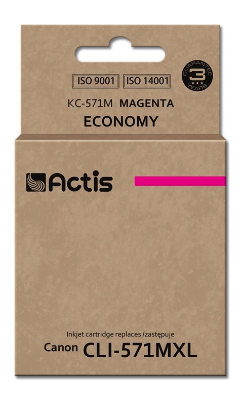 Actis KC-571M Ink (replacement for Canon CLI-571M; Standard; 12 ml; magenta) Actis KC-571M Ink (replacement for Canon CLI-571M; Standard; 12 ml; magenta)